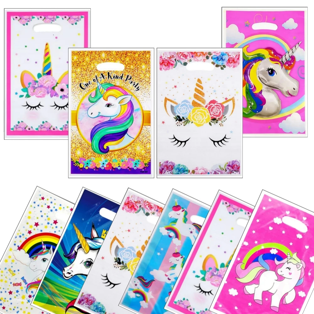 Unicorn Birthday Party Decorations Kid Party Favor Unicorn Goodie Bags Rainbow Unicorn Baby Shower Girl Birthday Party Supplies