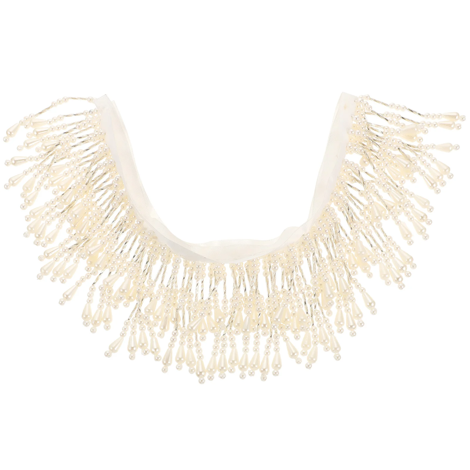 

Pearl Webbing Fringe Decorative Beading Sewing Tassel Glass Beads Ornament Diy Clothing Skirt Handicraft Accessory Tassel