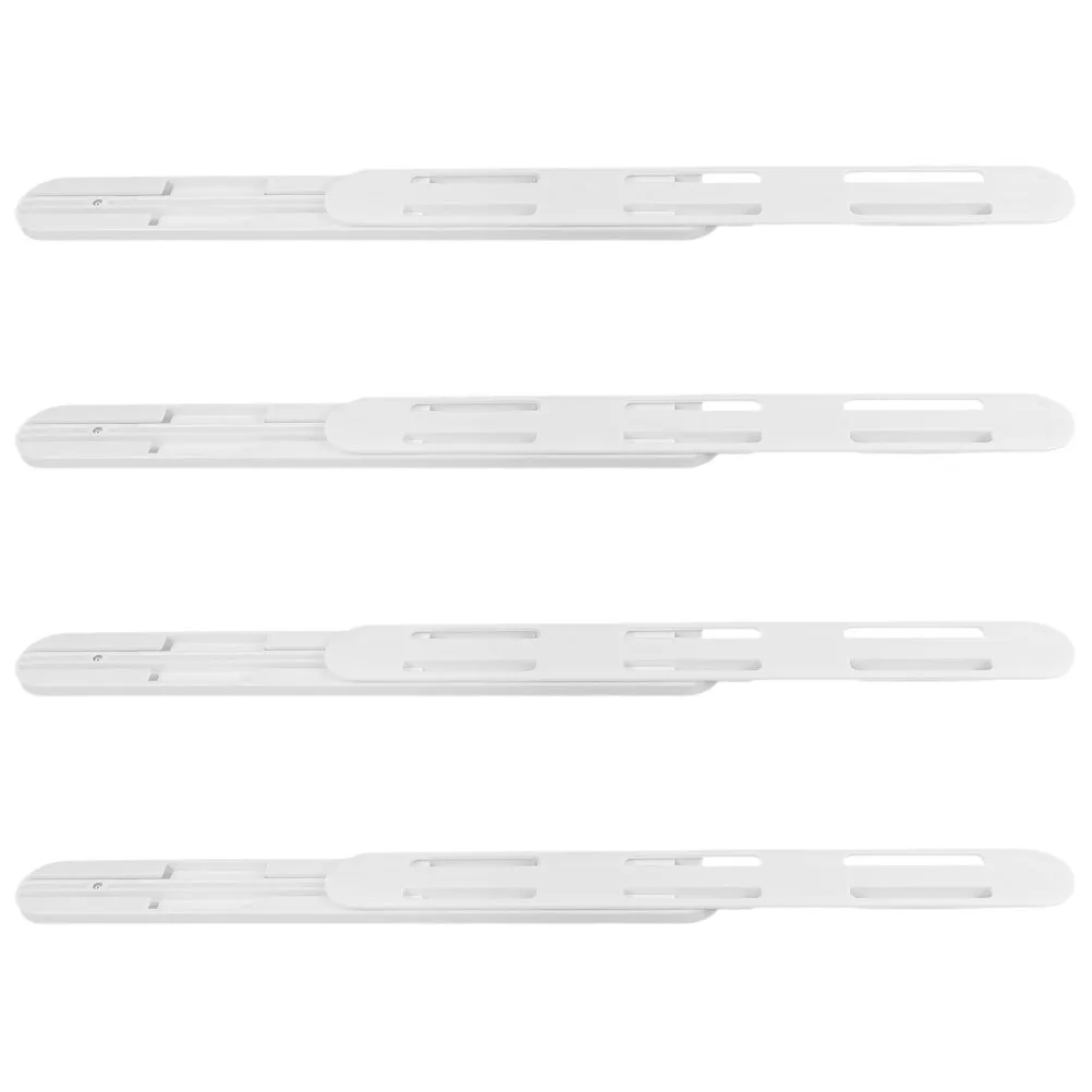 

4 Pcs Slide Rail Storage Box Drawer Adhesive Bin Slider Cupboard White Abs Glides