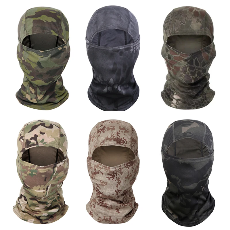 Camouflage Balaclava Full Face Scarf Mask Hiking Cycling Hunting Outdoor Head Cover Tactical Airsoft Cap Men