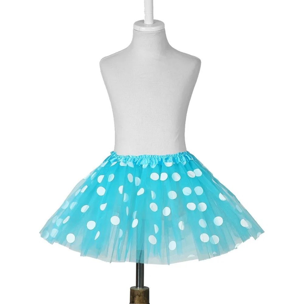 

Ballet Dancewear Polka Dot Print Tutu Skirts Puffy Layered Tulle Dance Pettiskirt Loose with Lining Princess Skirt Adult