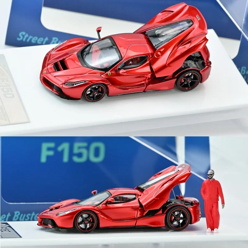 

Модель автомобиля Street Buster 1:64 LaFerrar (F150) Aperta Metallic Red с фигуркой, литая под давлением