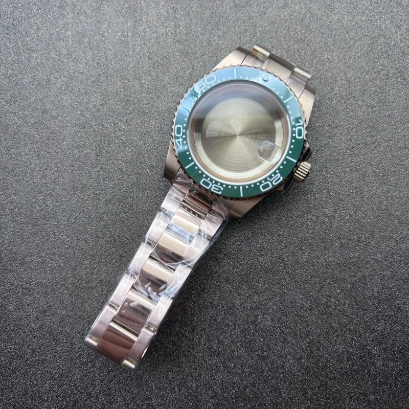 40 مللي متر حافظة يخت كاملة حزام قابل للتعديل غرامة + حلقة مجموعة زجاج الياقوت لحركة NH34/NH35 #5