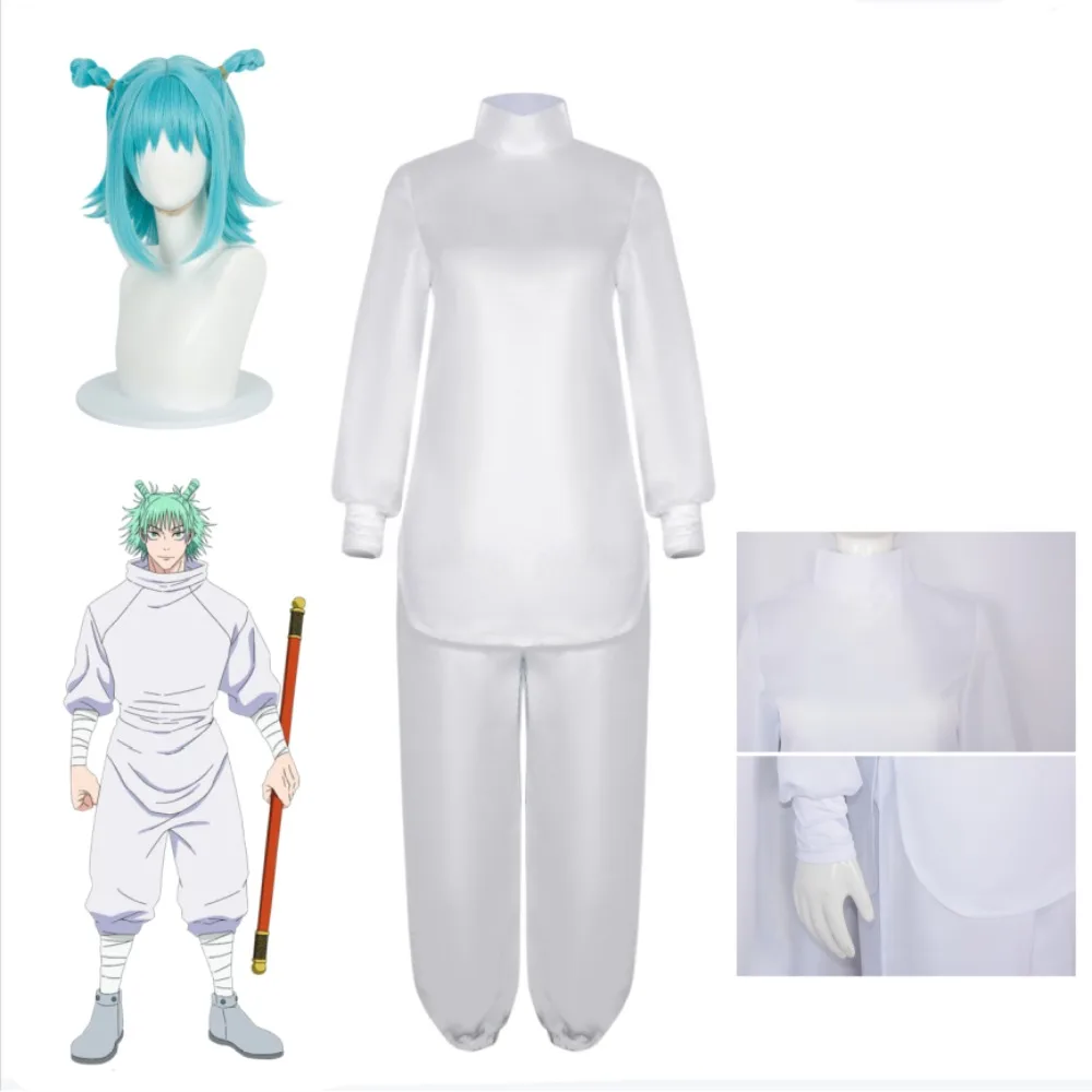 

Jujutsu Kaisen Season 2 Hajime Kashimo Cosplay Full Set Pure White Suit Adult Men Anime Halloween Comic Con Role Play Outfit