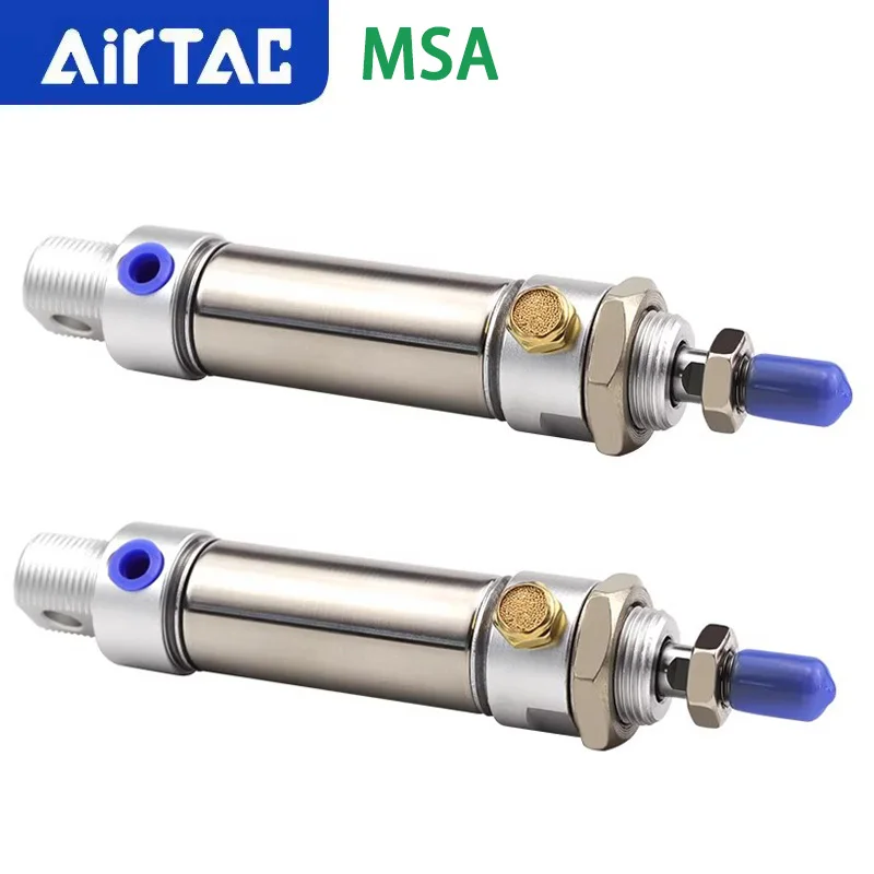 AirTAC MSA Stainless Steel Mini Single Acting Spring Push Out Pneumatic Cylinder MSA16/20/25/32/40X25X50X75X100X200X300S-CA-CM-U