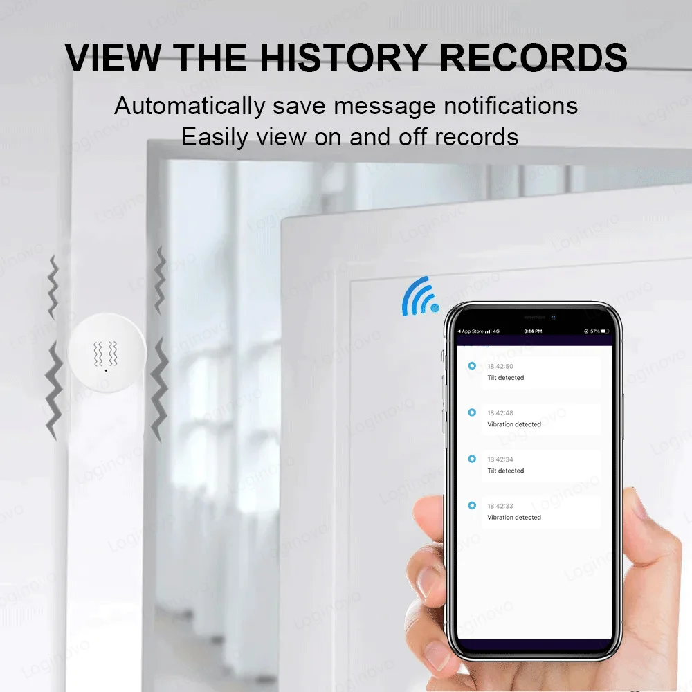 Tuya ZigBee 진동 기울기 센서, 문짝 창문 경보 감지, 스마트 홈 자동화 보안 보호 시스템, 알렉사 구글