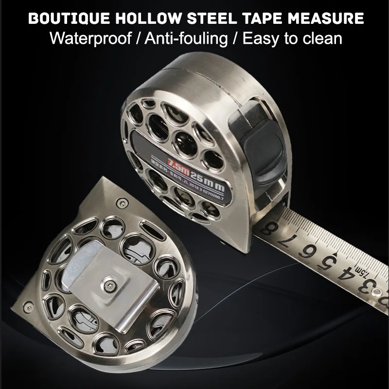 Imagem -05 - High Precision Hollow Steel Tape Measuring Tools Régua para Carpintaria Doméstica Espessamento Impermeável Anti-corrosão Abs m 5m 75 m