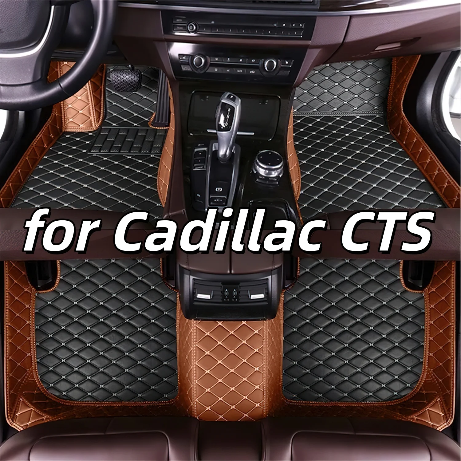 

Accessories car floor mats for Cadillac CTS 2011 2012 2013 2014-2019 Auto leather carpet pads full set vehicle foot mat rugs