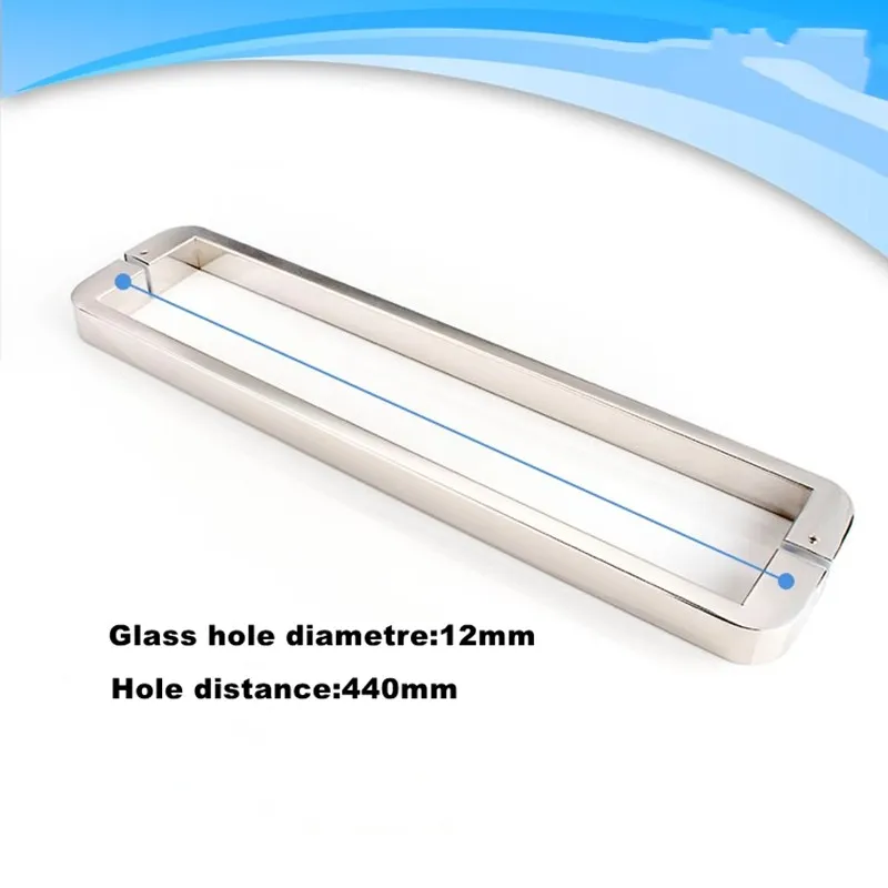 Shower room bathroom sliding glass door, stainless steel handle 440mm (LQD103)