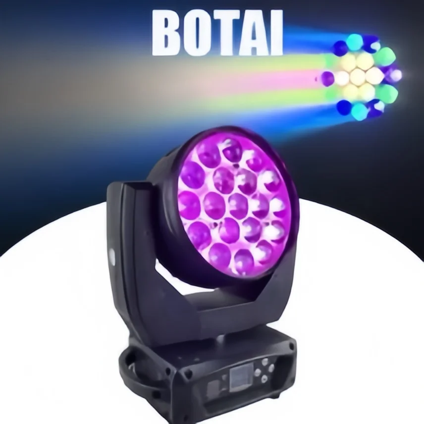 

Светодиодный движущийся светодиод BOTAI 19x15W 4IN1 RGBW с зумом