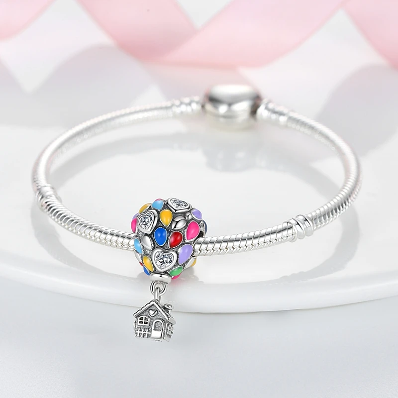 Silver Plated Dangle Charms Cat Butterfly Beads Pendants Fit Original Bangle Bracelet Making Woman Fine Jewelry