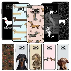 Dachshund Sausage Dog Phone Case For For Xiaomi Poco X6 X5 Pro X4 X3 NFC F5 Pro F4 F3 GT M5 M4 Pro 5G M3 C51 C50 C55 Soft Cover