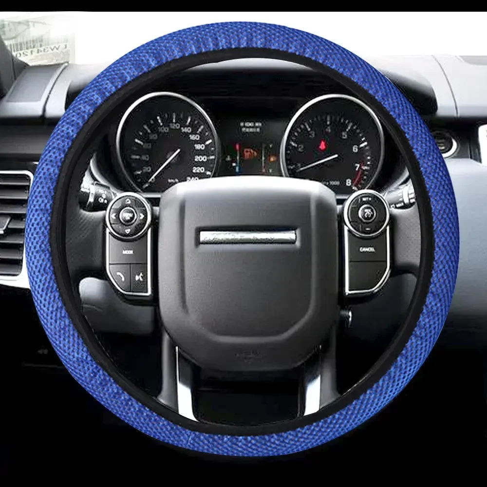 Braid On Steering Wheel Car Steering Wheel Cover With Needles and Mesh fabric Diameter 36-38cm Auto Car Accessories