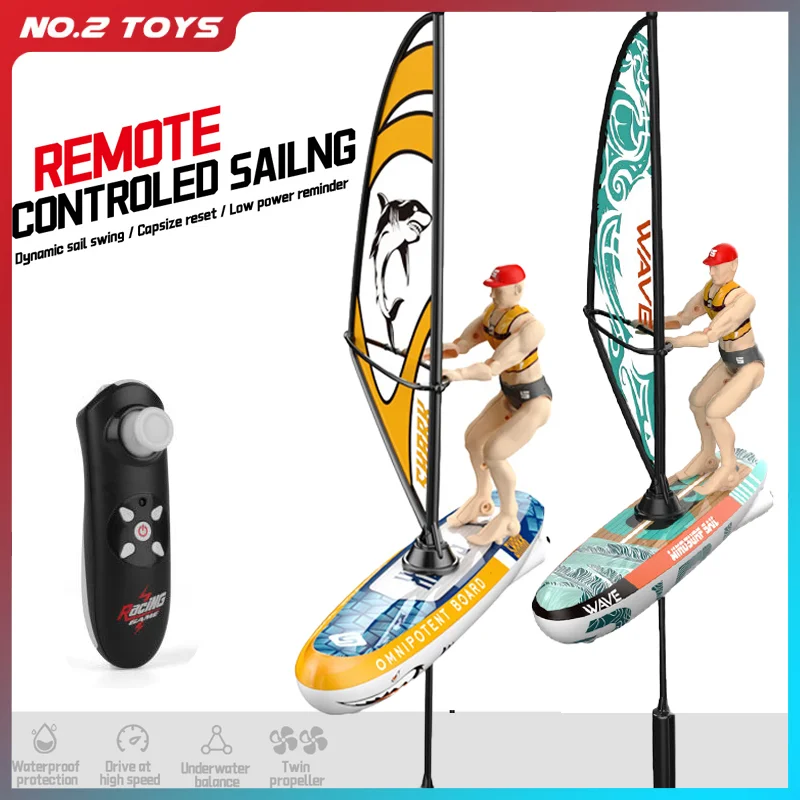 2,4G RC Schnellboot Fernbedienung Racing Segelboot Schaukel Balance Segelboot Elektrische Lenkung Kajakfahren Modell Outdoor Wasser Spielzeug