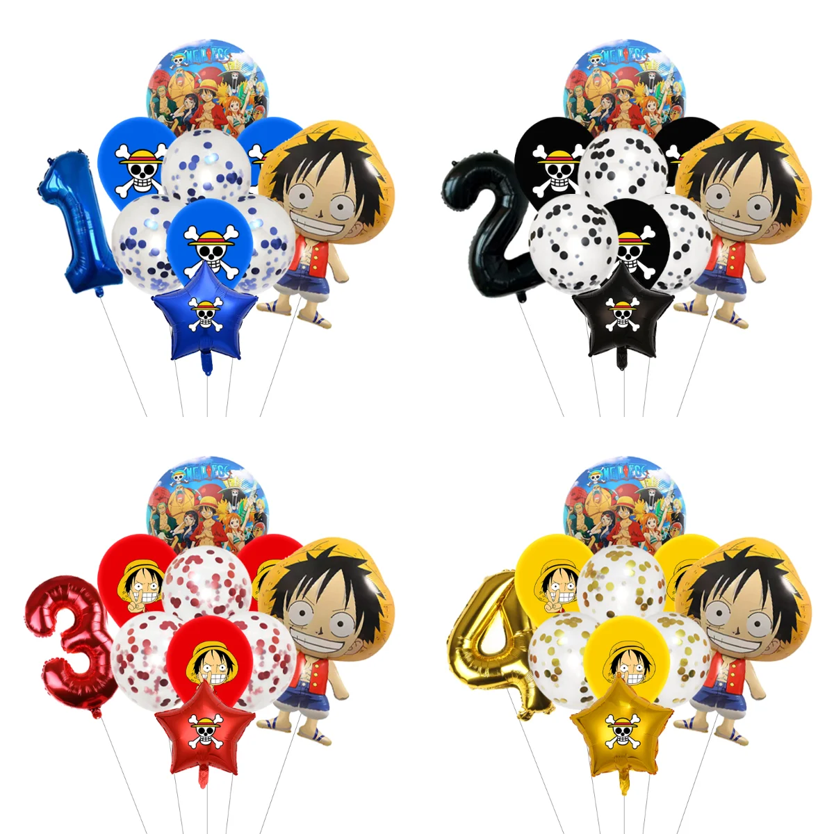 

One Piece Classic Anime Theme Balloon Set Aluminum Foil Balloons For Birthday Party Celebration And Event Scene Decorations