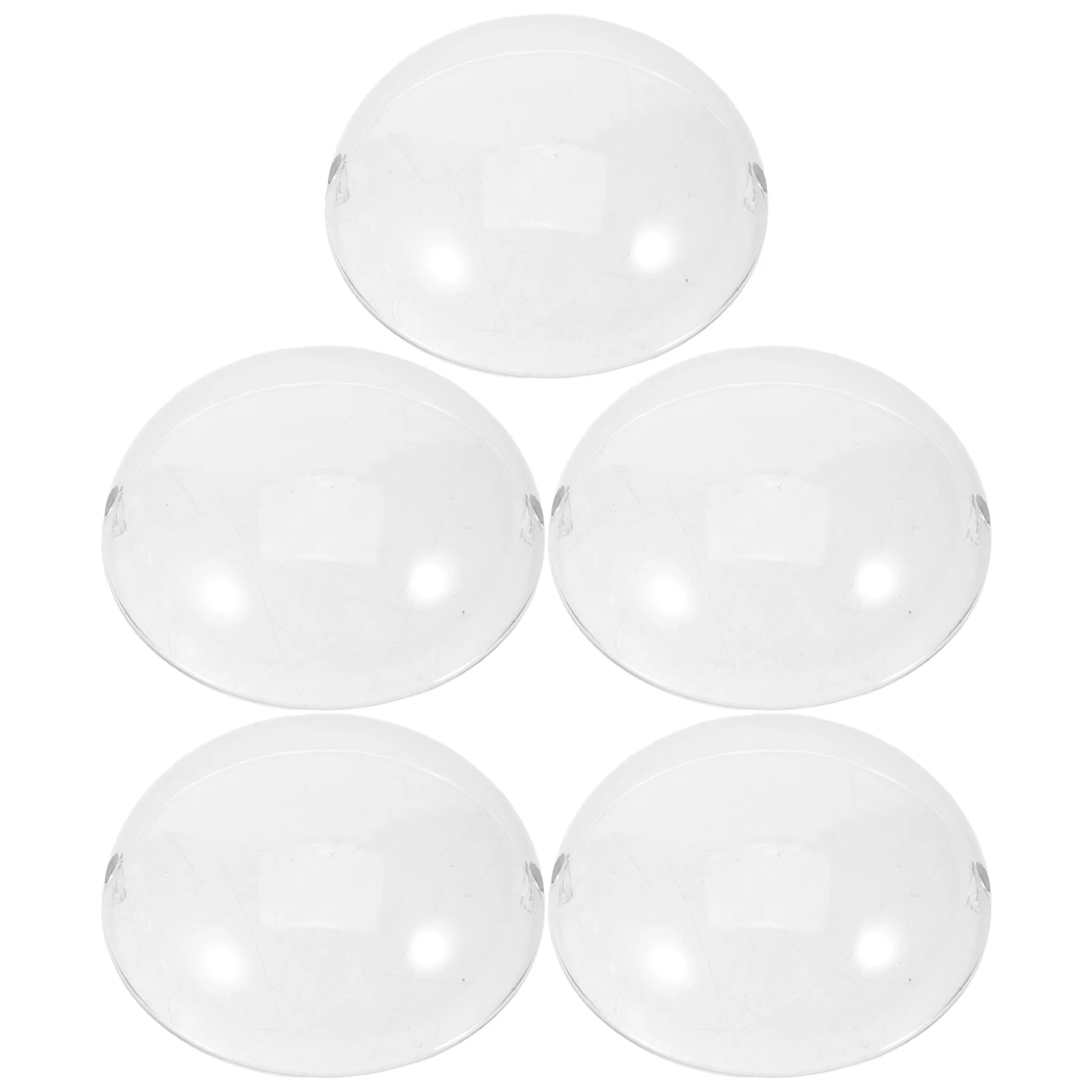 

5Pcs Clear Acrylic Mask Base for Face 7Cm Transparent Protective Cover Anti-Scratch Acrylic for DIY Craft