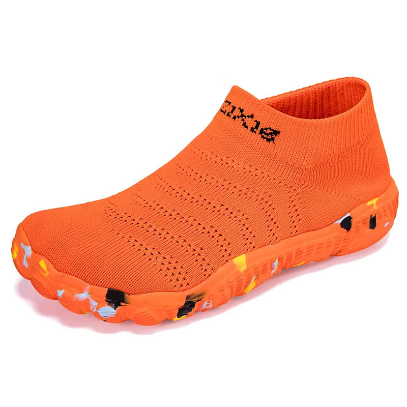 

Fashion Orange Men's Aqua Shoes Outdoor Beach Water Shoes For Men Women Breathable Non-slip Barefoot Sneakers Unisex Sock Shoes