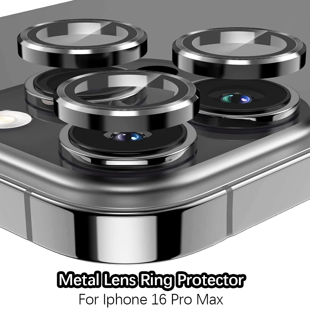 Original Camera Lens Protector Cover for iPhone 16 Pro Max 16 Plus 16 16Pro 16ProMax Metal Tempered Glass Protection Accessories