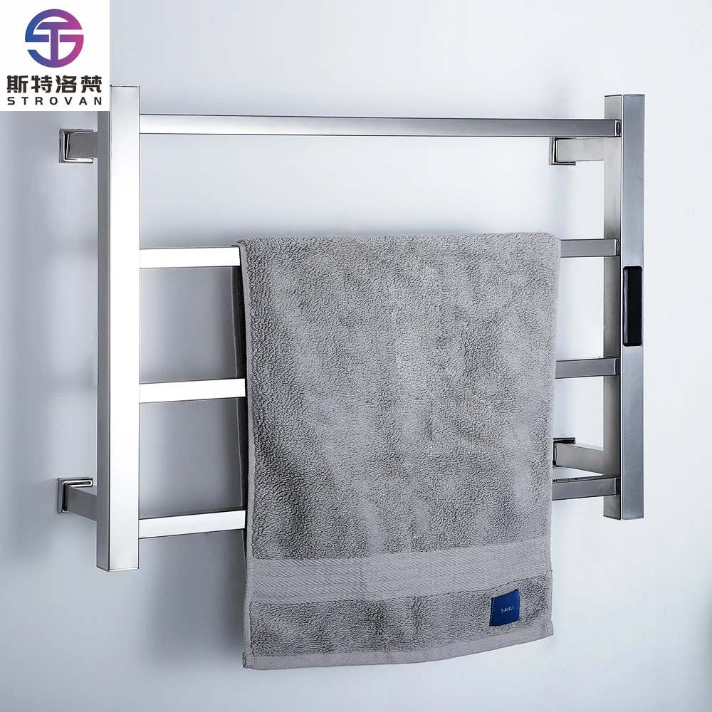 Towel Radiator Electric Bathroom Gold Heated Towel Warmer Heater