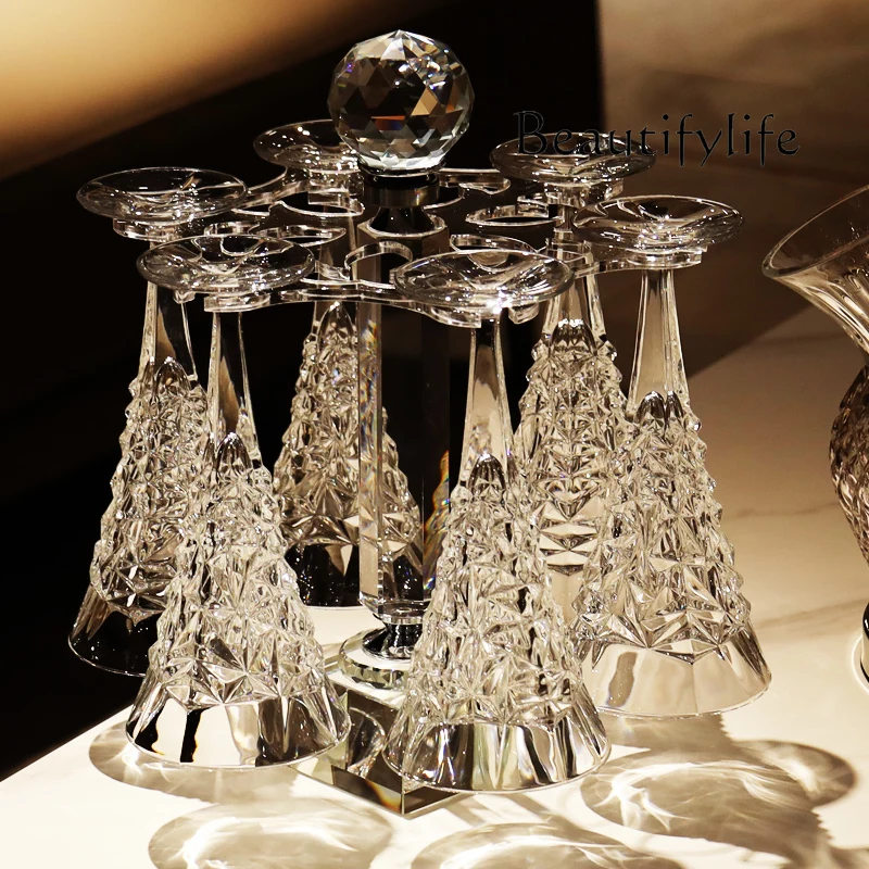 Imported crystal glass classical tall red and white wine glass wine set decanter set