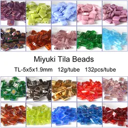 5*5*1.9mm 일본 미유키 틸라 비즈 10g/튜브 크리스탈 시드 비즈 쥬얼리 제작용 귀걸이 팔찌 DIY