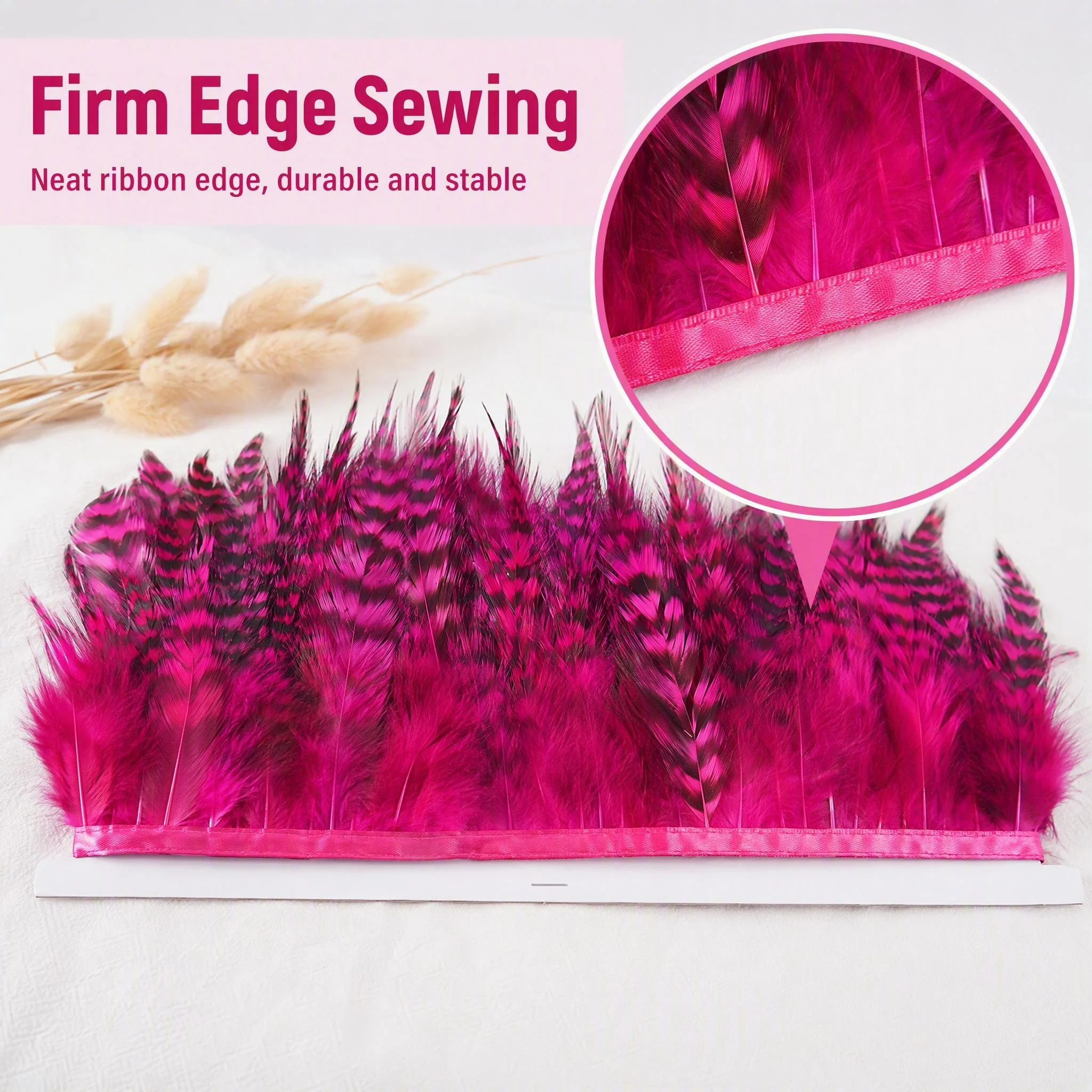 Rooster Feather Trim 1-10Meters 8-14cm Pointed Feather Fringe DIY Sewing Costume Clothing Skirt Dress Stage Decoration Craft