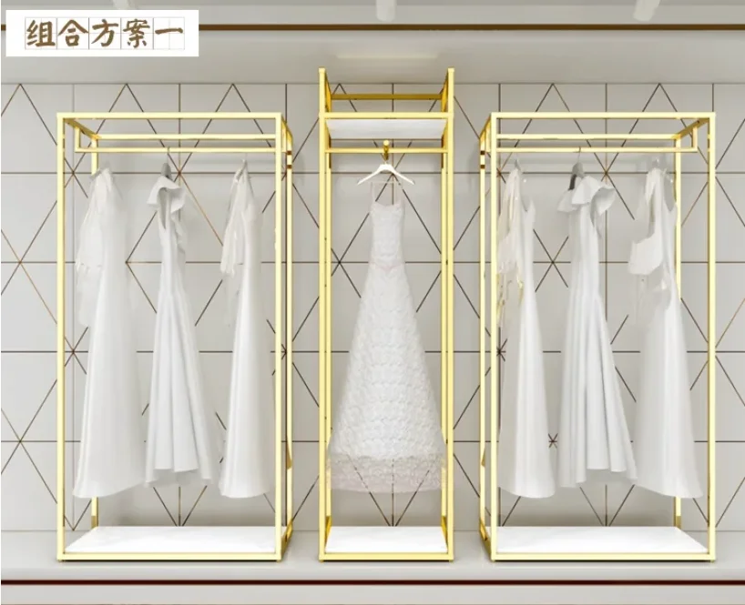 Wedding dress hangers, high-end display stands, floor-standing photo studio hangers, iron clothing store hangers.