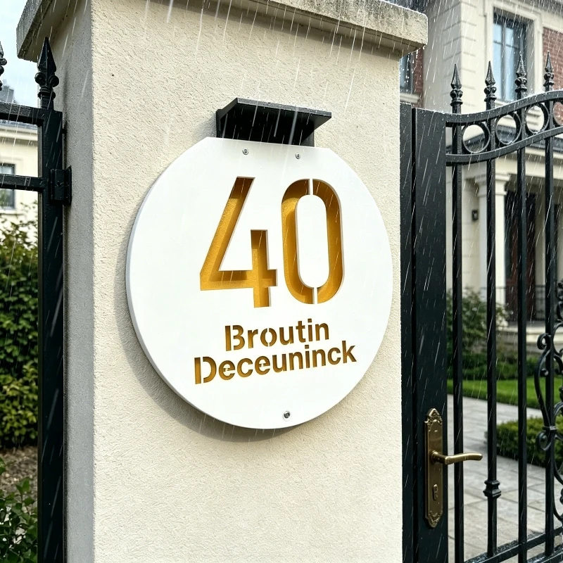 

Full Solar Powered Glowing Door Number Plate Waterproof LED Luminous Address Sign Outdoor Street Garden Wall Mounted House Plate