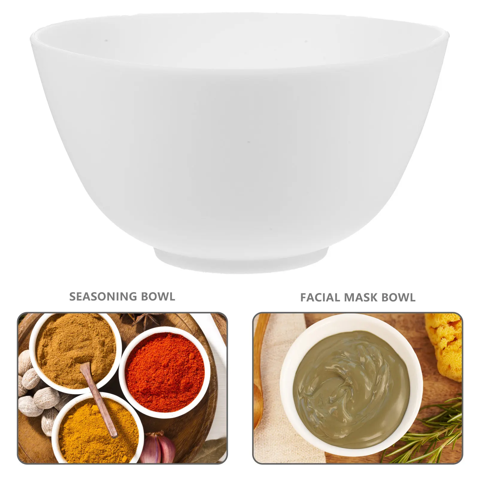 Home Use Silicone Bowl 12.5x8cm White Odorless Anti-Drop Flexible Mixing Prep Measuring Mini Silicone Bowl Kitchen Spices Sauce