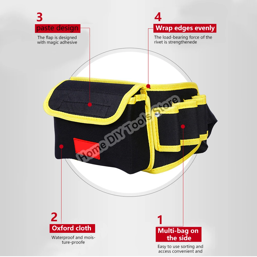 Multifunctionele Electrician Tools Tas Taille Pouch Riem Opberghouder Organizer Tuin Tool Kits Taille Packs Oxford Doekjes
