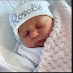 Personalized Name Newborn Baby Hat Solid Color Embroidered Name Cotton Hat Customized Name Baby Shower Gifts Infant Soft Hat