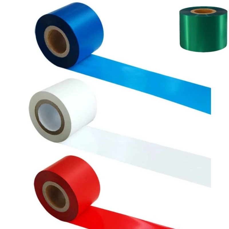 

Blue washable ribbons clothing label ribbons, nylon auxiliary material printing ribbons, and colored fabric label ribbonsl