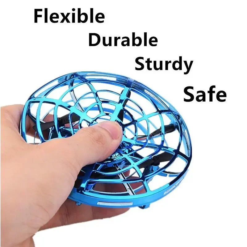 Mini RC UFO Helicopter With LED Light Hand Sensing Helicopters Pocket Portable Flying Model Quadcopter Drone Gifts Toys