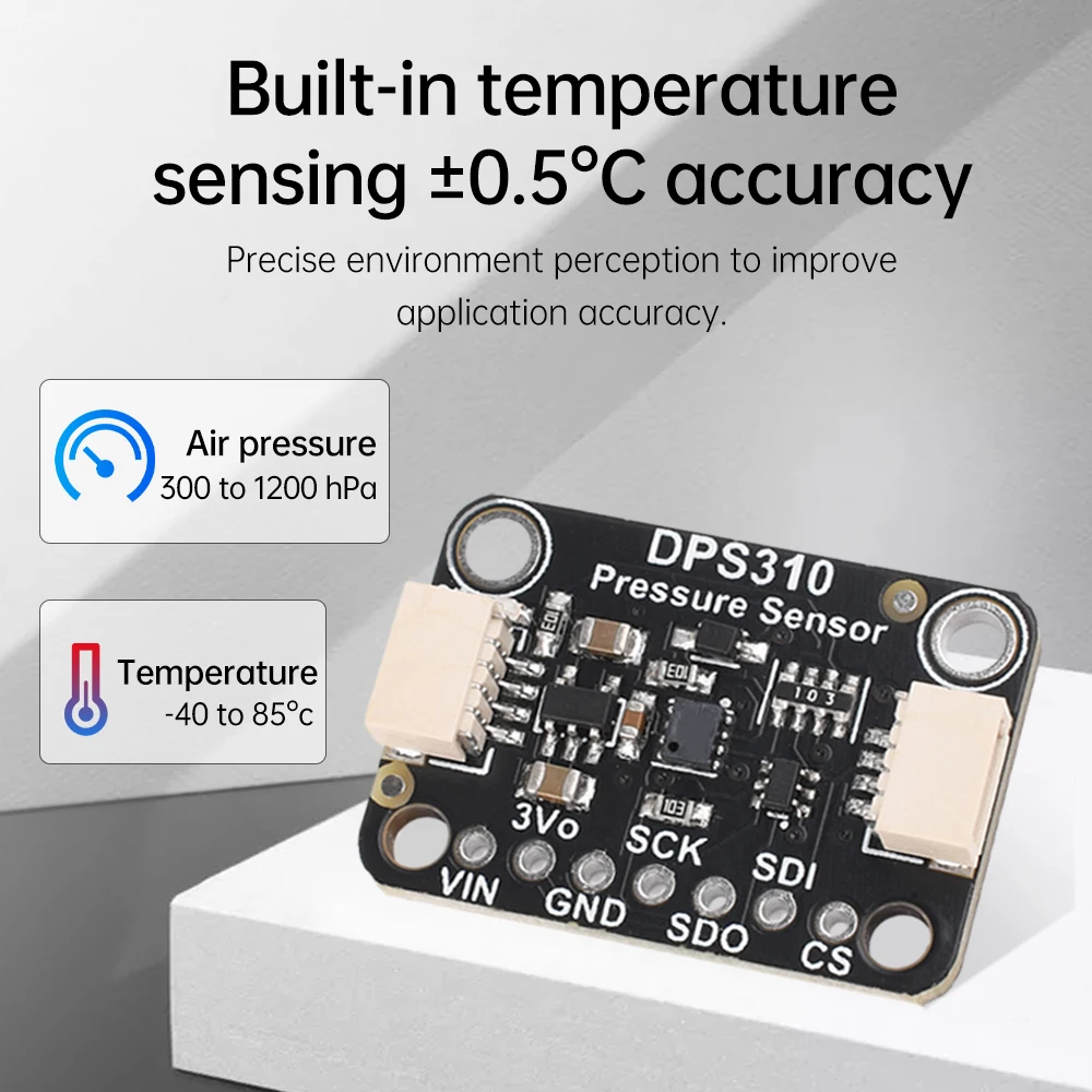 DPS310 High-precision Pressure Altitude Temperature Sensor Module I2C/SPI Suitable for Drones and High-sensitivity Robots