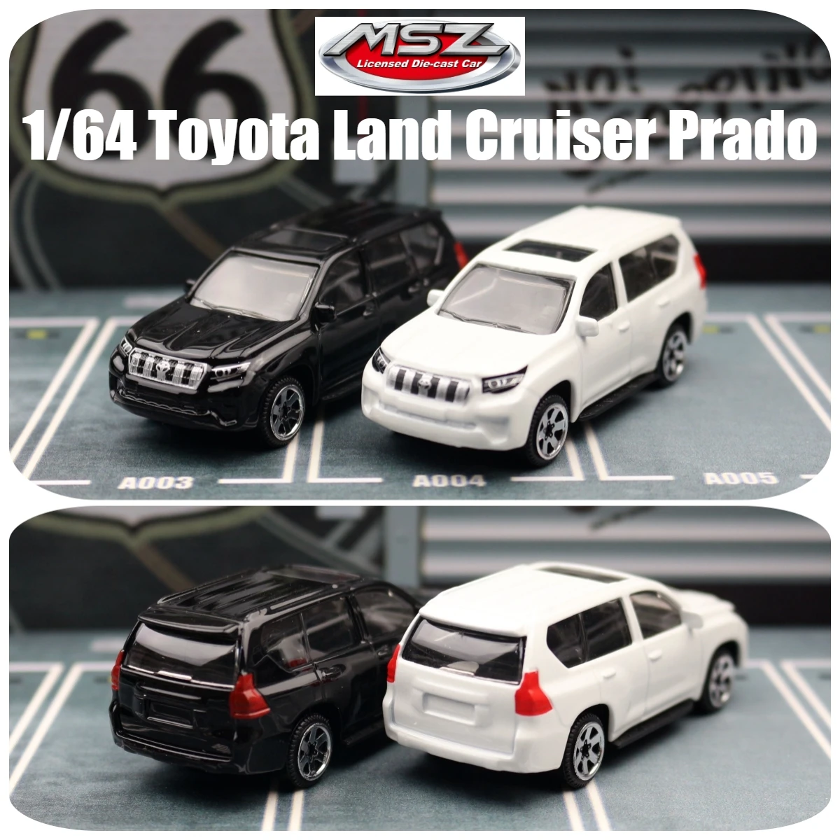 

1/64 Toyota Land Cruiser Prado Toy Car Miniature For Children CCA MSZ 1:64 Vehicle Model Free Wheel Diecast Collection Gift Kid