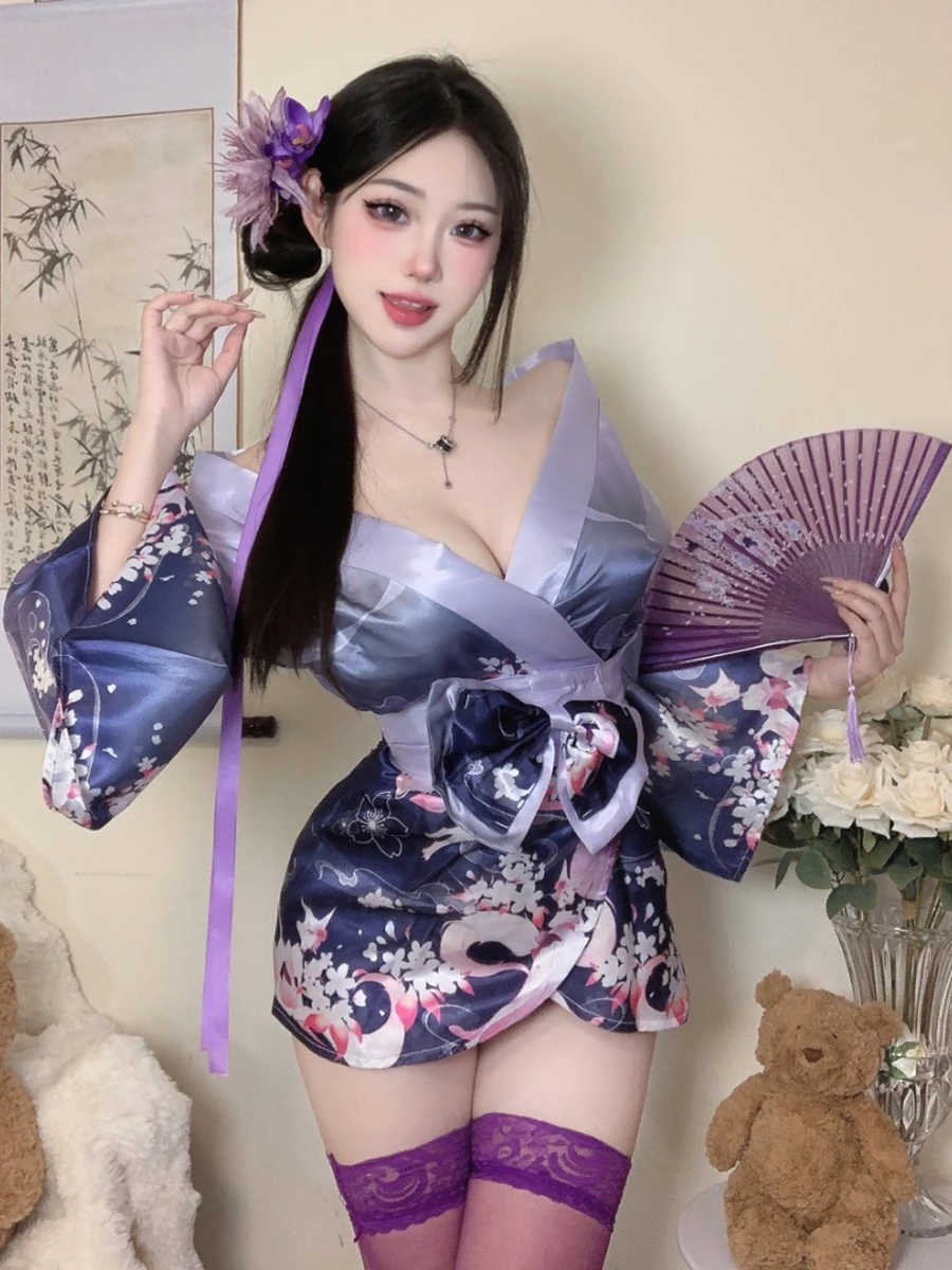 

Сексуальное винтажное кимоно Sle Batobe Set с низкой талией Bell Sve Полиэстер Весна Осень Зима Универсальный V Ne Цветочный принт