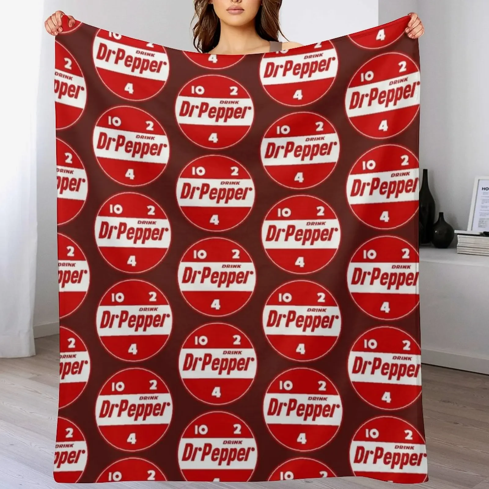 

1950's Dr Pepper Throw Blanket Fashion Sofas Plush sofa bed Thins Blankets