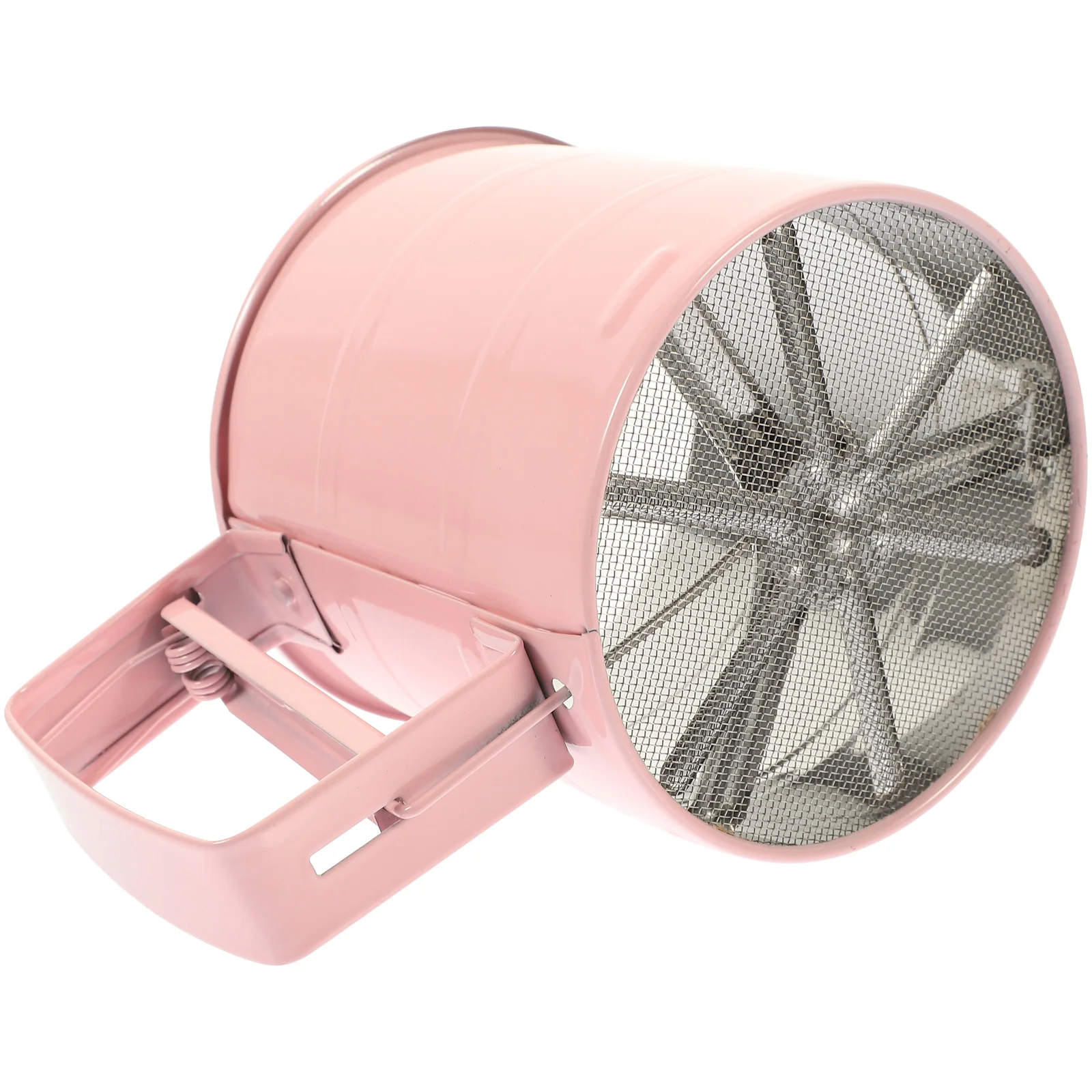 

Hand Press Flour Sieve Sifter Baking Tool Stainless Steel Easy Clean Practical Safe Workmanship Comfortable Grip for Powdered