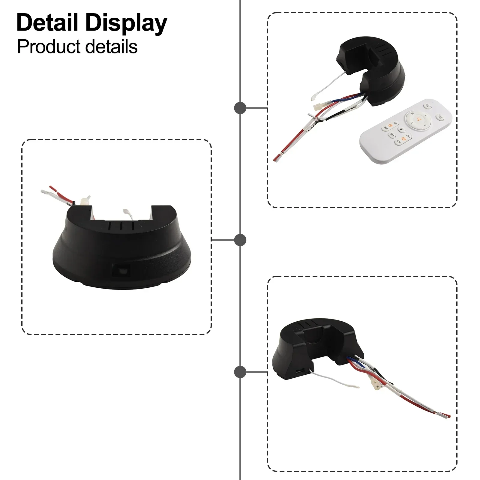 

Convenient Operation Home Office 3 Speed Ceiling Fan Remote AC Ceiling Fan Remote Remote Control Bracket Strong Signal Reception