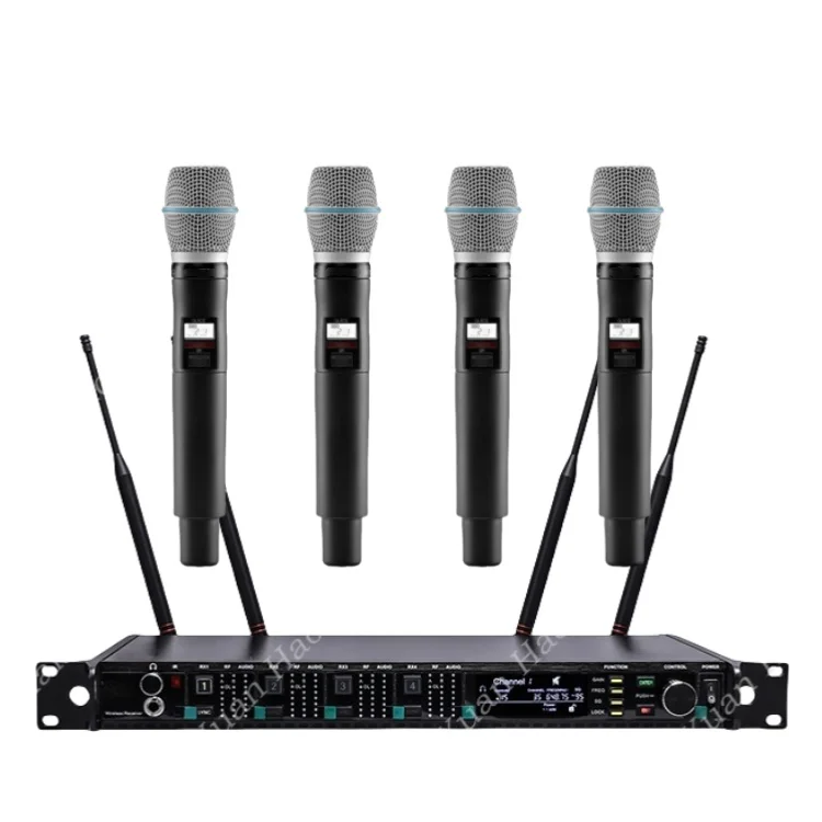

QLXD SLXD True Diversity IR Infrared 4 Channel Digital AD4Q/KSM9/KSM8/KSM11 Wireless Microphone System