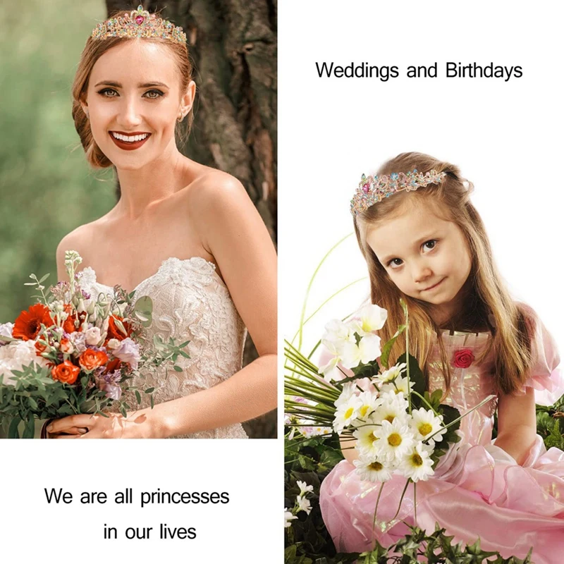 New-Birthday Tiaras For Girls Birthday Crown Sash Happy Birthday Girl Princess Birthday Party Decorations Gifts