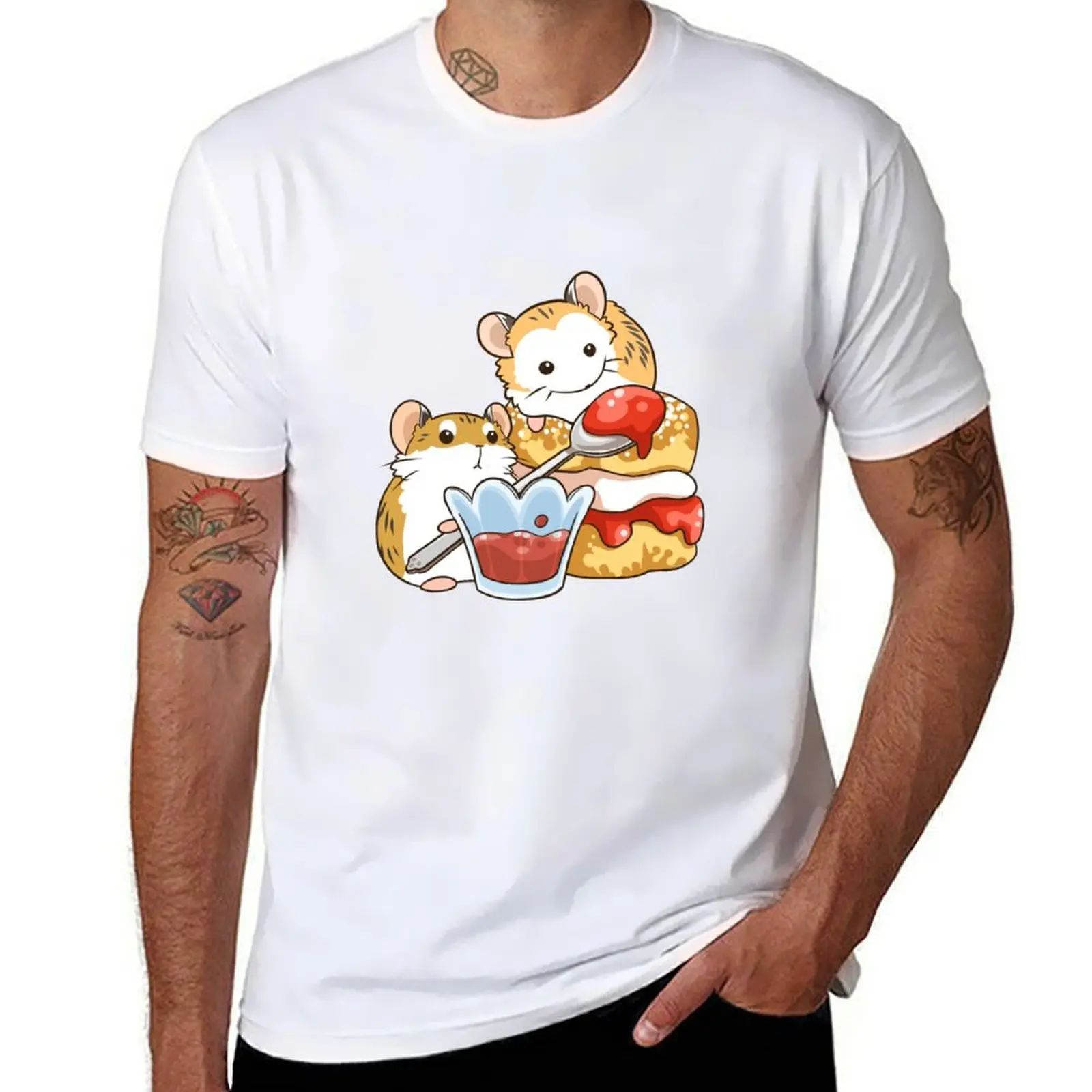 

Scones Roborovski Hamster T-Shirt Big and Tall Crew Neck Tee