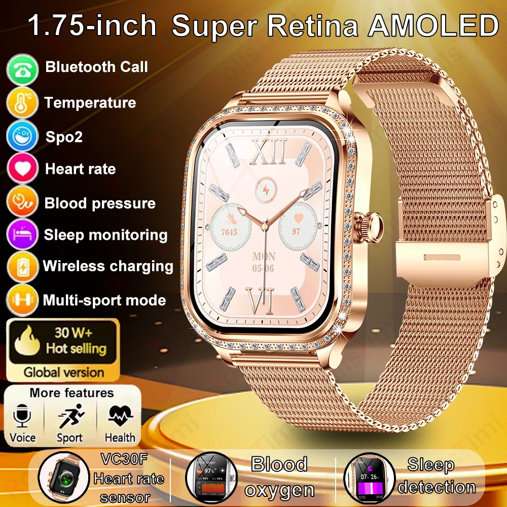 2025 New ECG+PPG Smart Watch Women Heart Rate Blood Lipid Uric Acid Women Menstrual Health Tracker Smartwatches For Android iOS