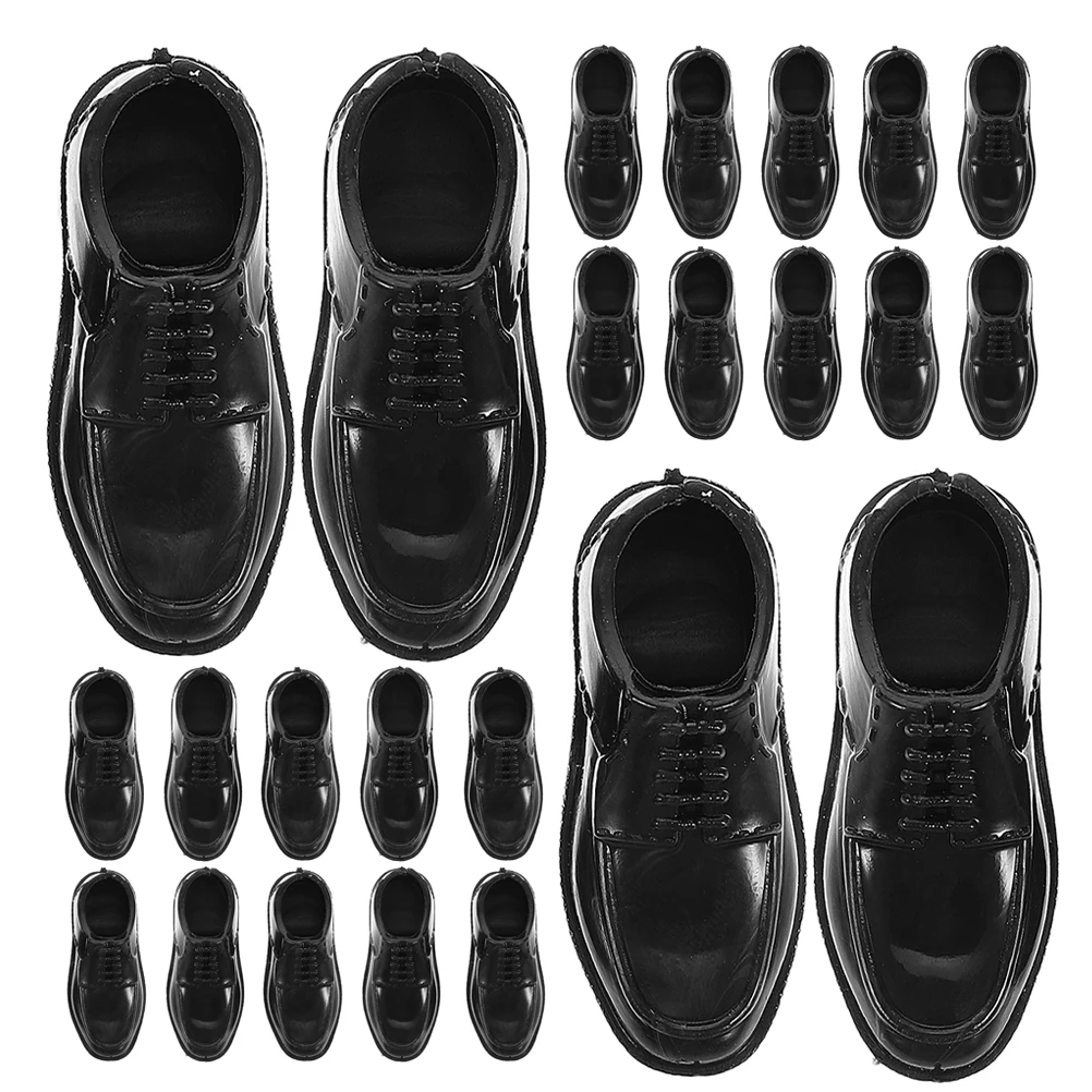 

12 шт. миниатюрных туфель для кукол 11 дюймов, элегантные аксессуары для нарядов, прочные пластиковые универсальные туфли для кукольных домиков, мини-обувь для игровых сцен