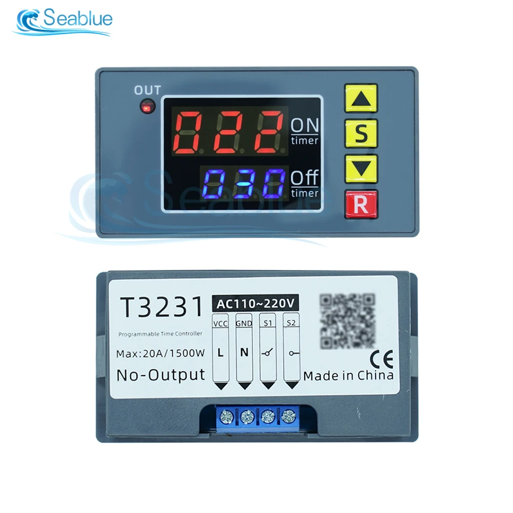 T3231 Cyclic Timing Delay Relay DC 12V 24V AC 110V-220V Timer Control Switch Adjustable Timing Digital Relay Replace T3230