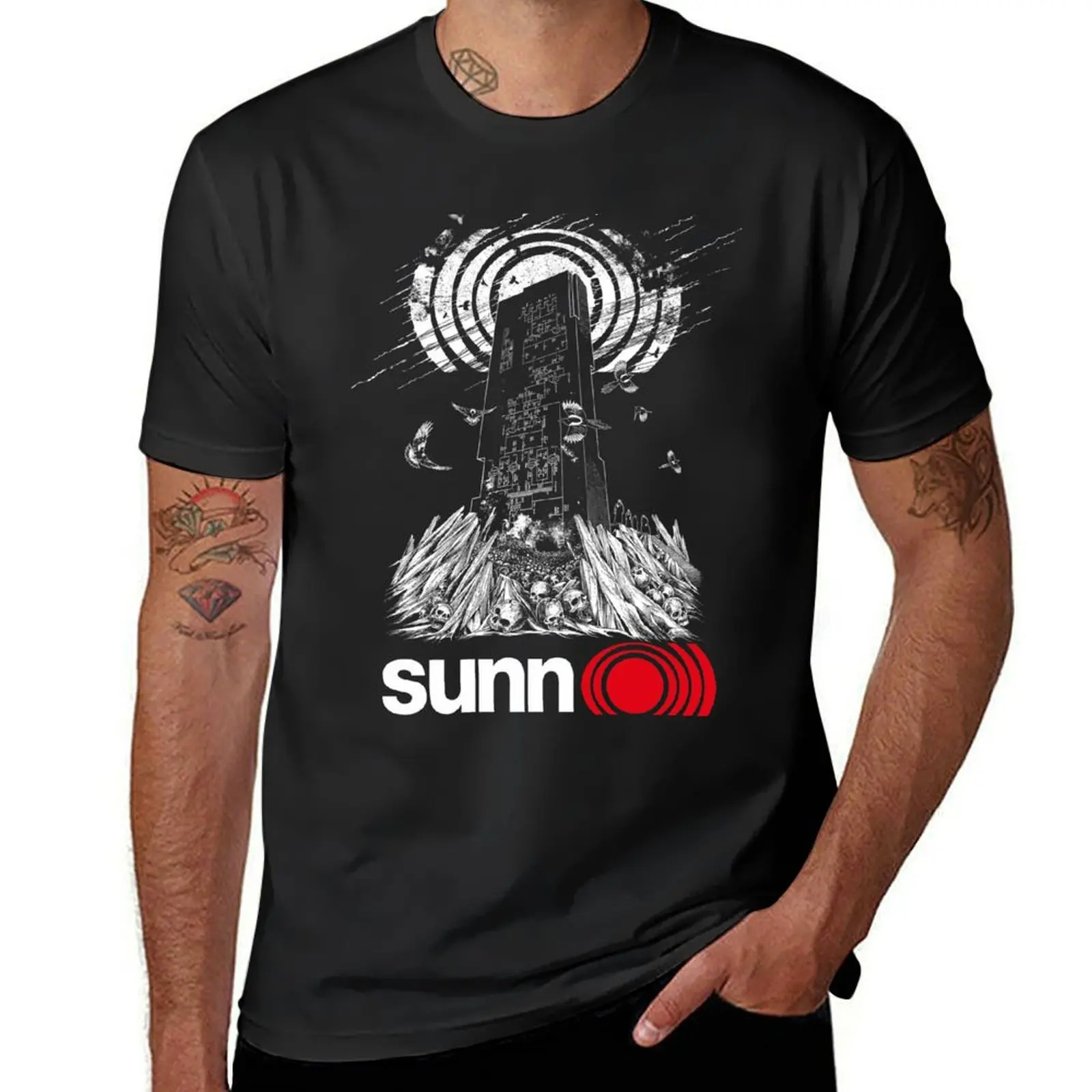 SUNN O) camiseta de talla grande para hombre, Blusa con estampado de animales