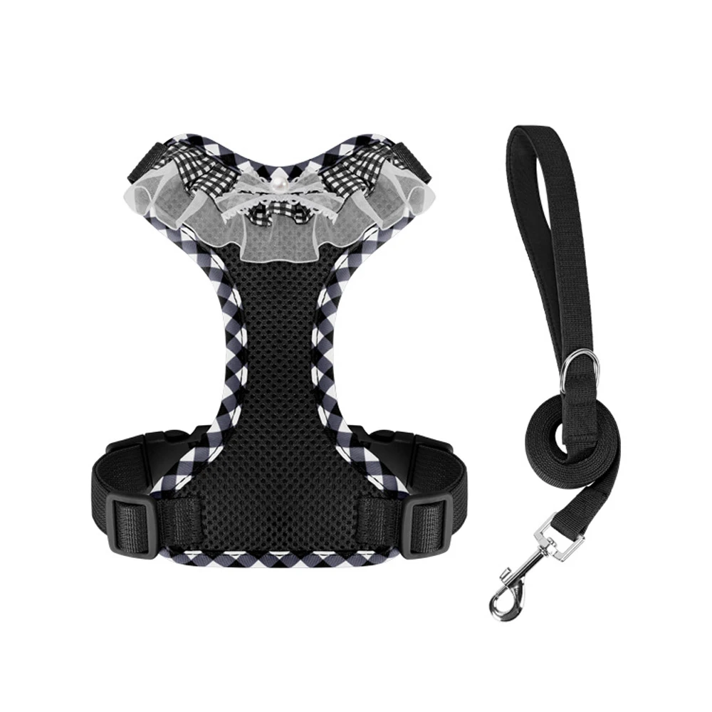 Pet Harness For Small Medium Dogs, Breathable No-Pull Vest With Leash Set, Puppy Walking Training Equipment Outdoor Supplies_voghion.com