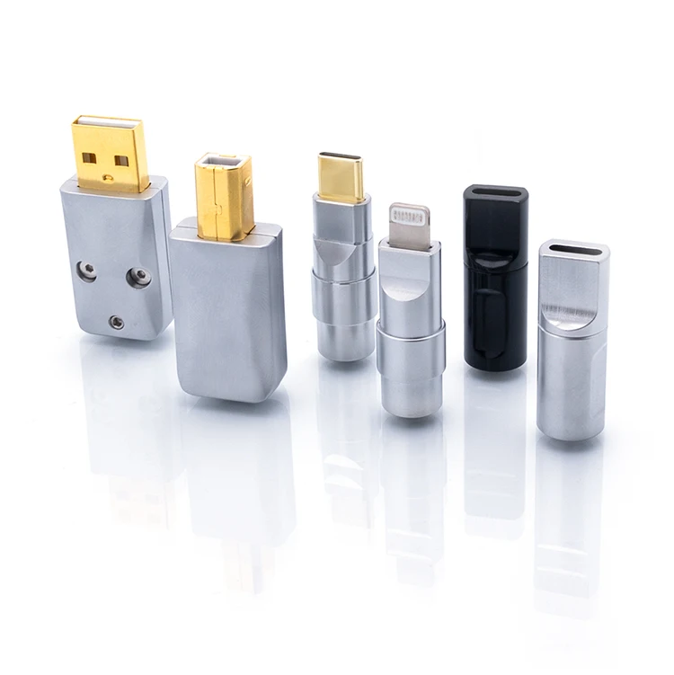 Fém USB típusa C android Sportalsó töltés Adapter Ezüst- Sztrájktörő USB-C USB Fém dugasz számára DIY Kulcskarika Vezeték OTG Villámgyors