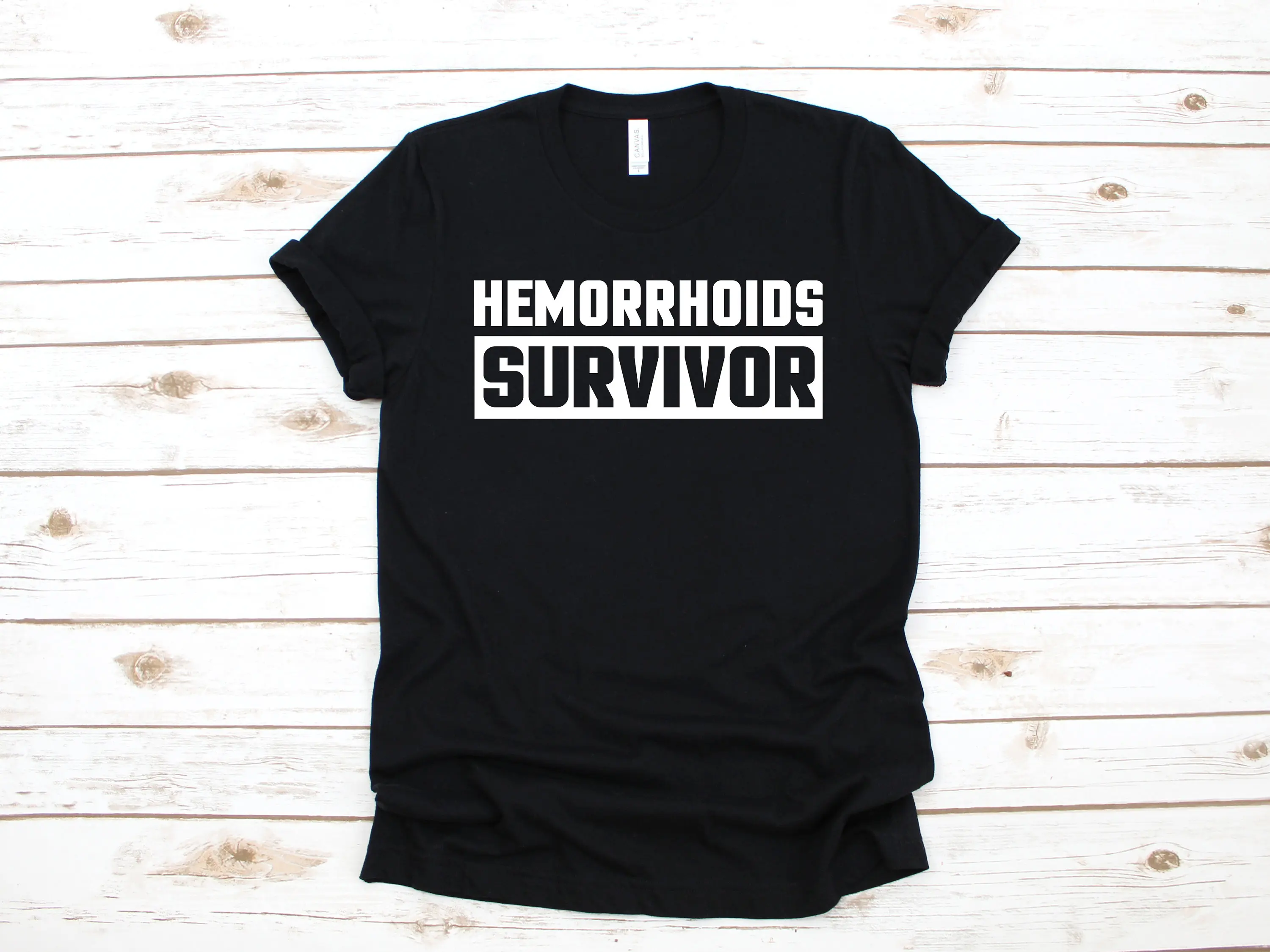 Hemorrhoids Survivor T Shirt Funny Surgery Hemorrhoid Get Well Soon SweaT Long Sleeve