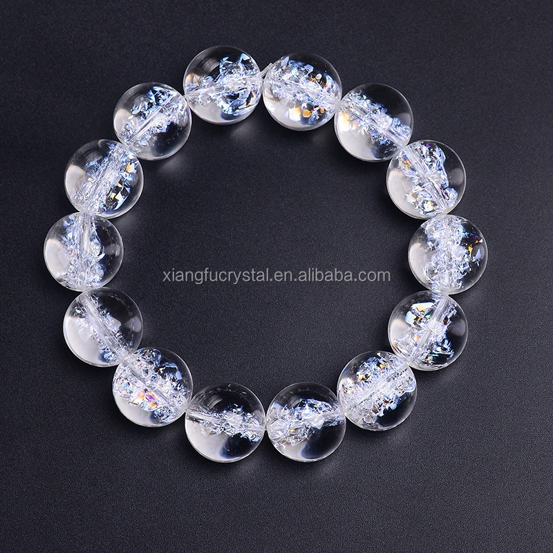 Wholesale Natural Crystal Round  Gemstone Clear White Quartz Crystal Bracelet Malachite Crystals bulk wholesale Buddha statue